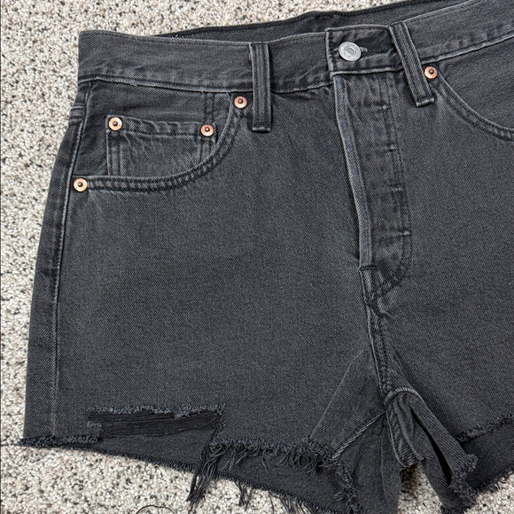 Levi's Black 501 Jean Shorts for Women - Picture 2 of 8